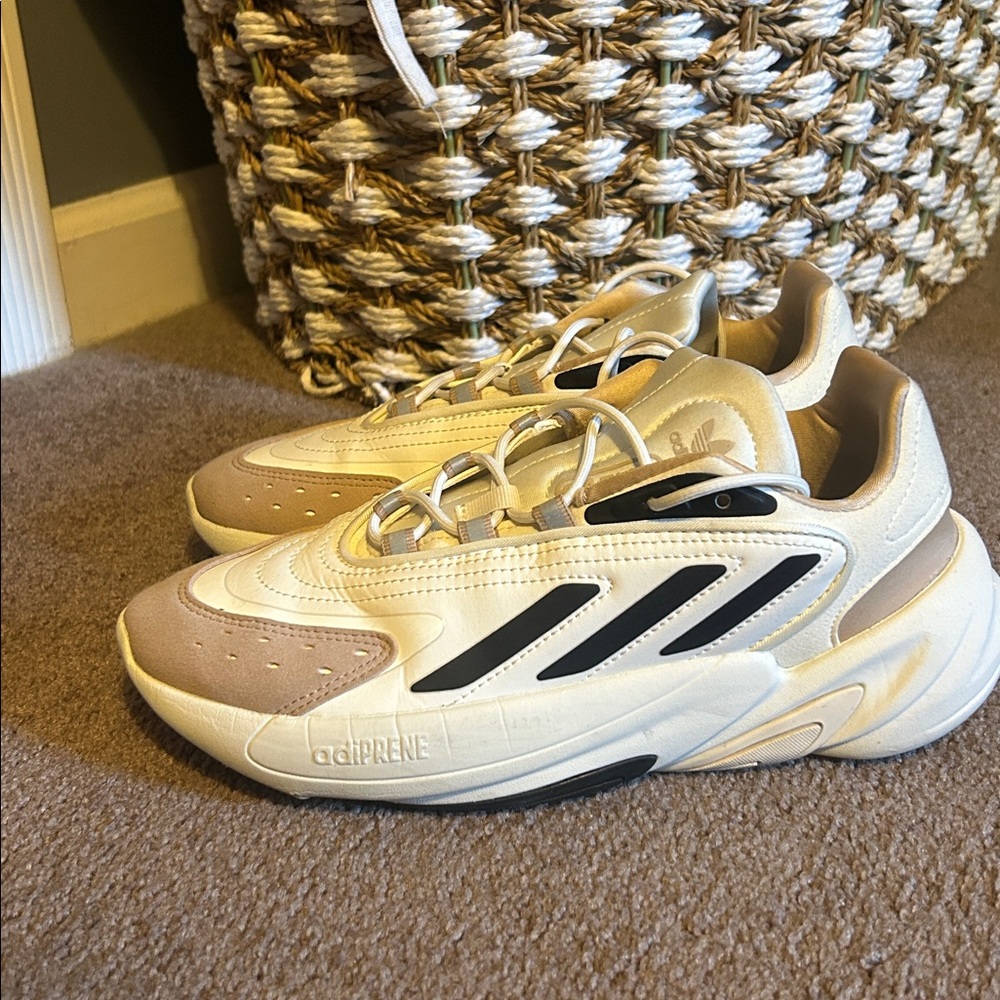 Adidas Cream and Black Adiprene Ozelia Sneakers